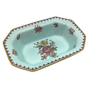 Vintage Adams England Calyx Ware Serving Bowl Dish "Chelsea Sprays" 9" x 6.5"